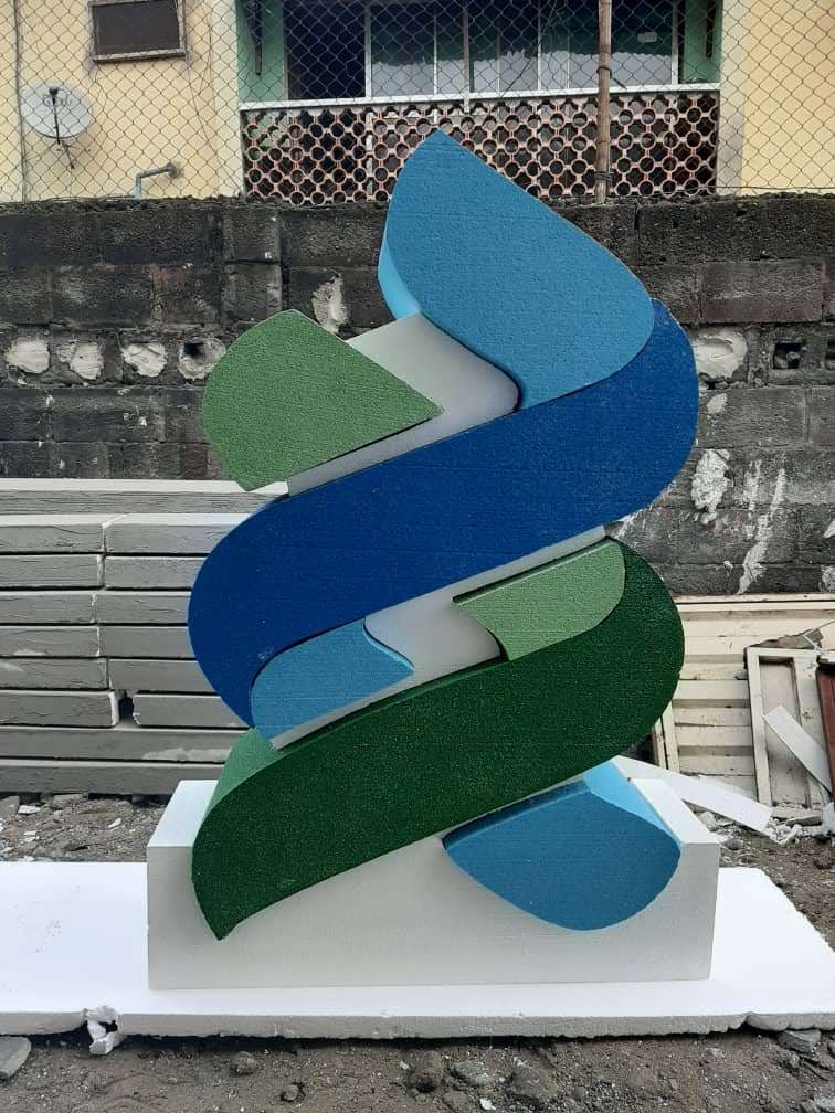 Standard Chartered Logo made with Polystyrene